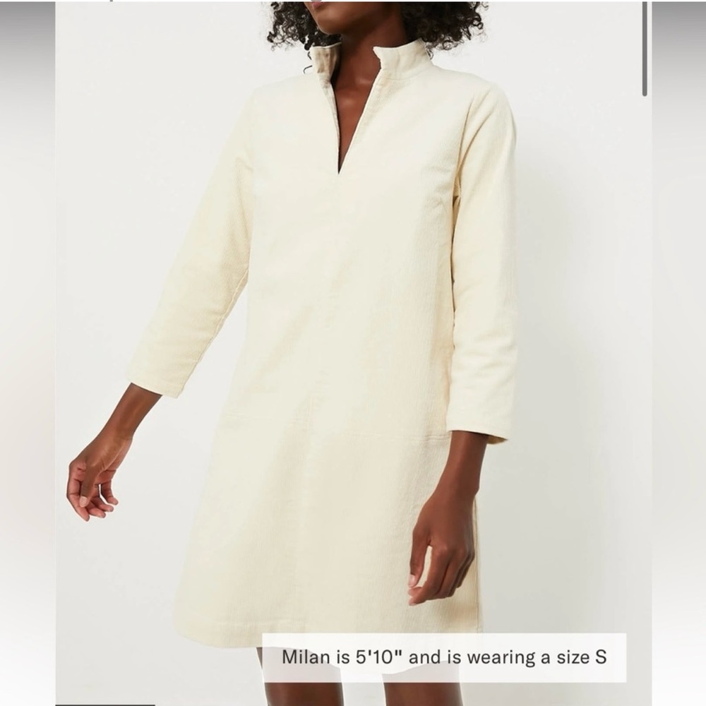 Cream Long Sleeve Dress